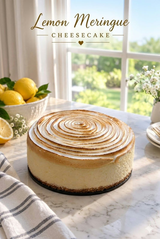 Lemon Meringue Cheesecake, handcrafted in Calgary by I Bake Cheesecake